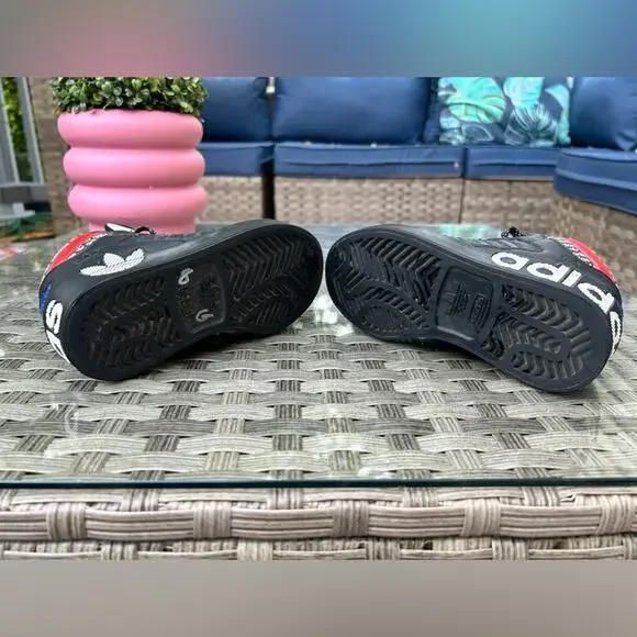 Adidas Retro Trefoil Style Kids High Top Sneakers Size 11K - Picture 9 of 9